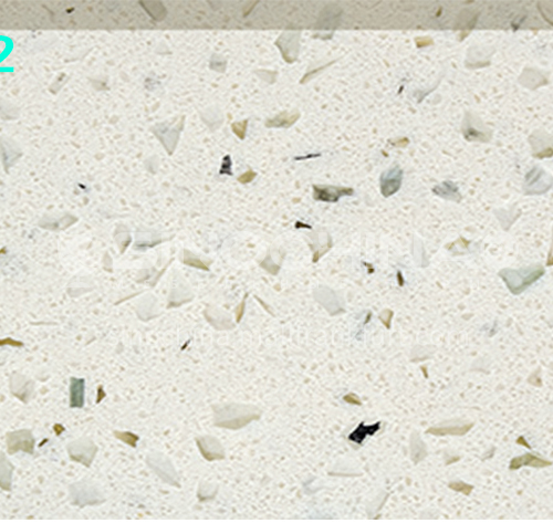 White single color quartz stone  GC-014